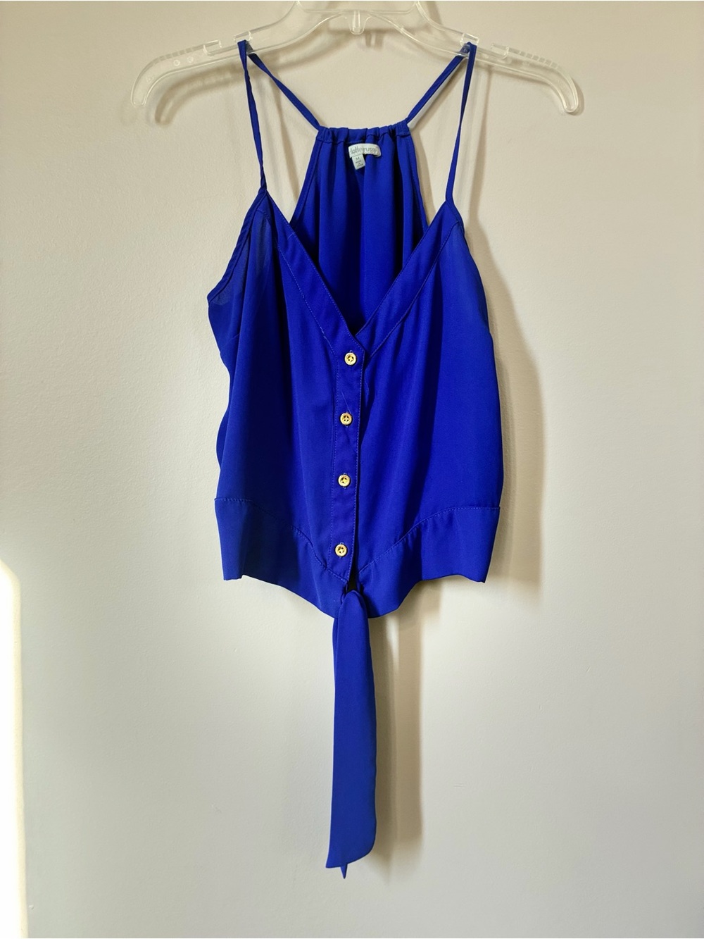 Charlotte Russe Royal Blue Tie-Front Cami Blouse – Women’s Medium
